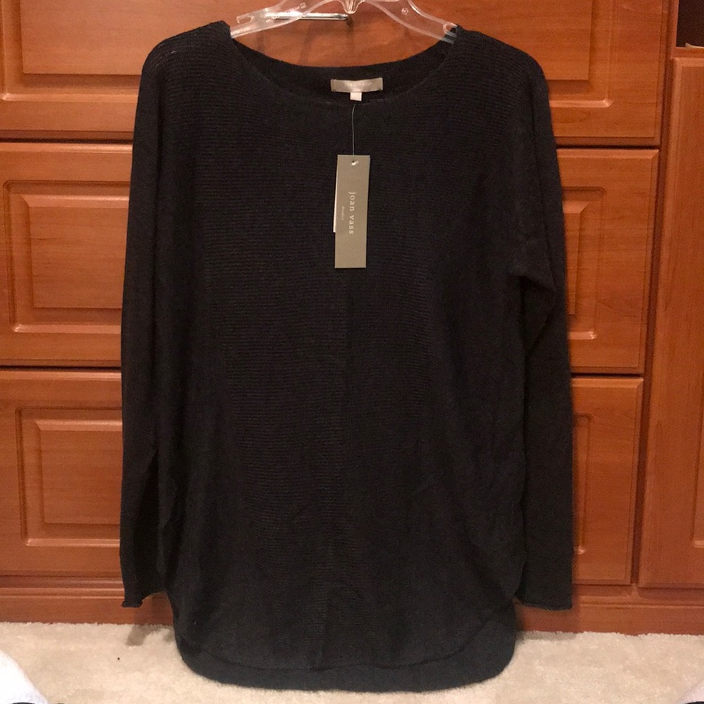 NWT! Joan Vass Cashmere Blend Sweater Medium